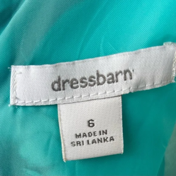 Dressbarn Floral V-Neck Midi Dress in Turquoise and Black - Picture 9 of 10